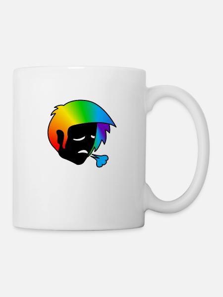 Sad Out of Breath : Sticky Queer Pride - Mug - white