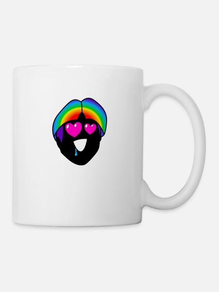 Head over heels in love : Sticky Queer Pride - Mug - white