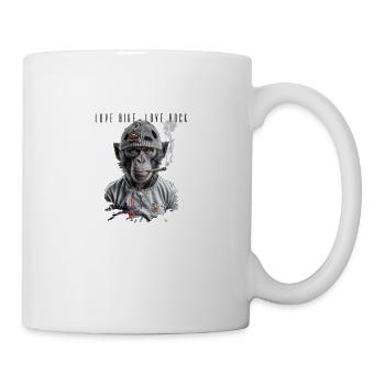 Rock Primate Biker - Tasse - Weiß - Rechts