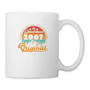Vintage Born 2007 Birthday Gift. - Mug - white - Right