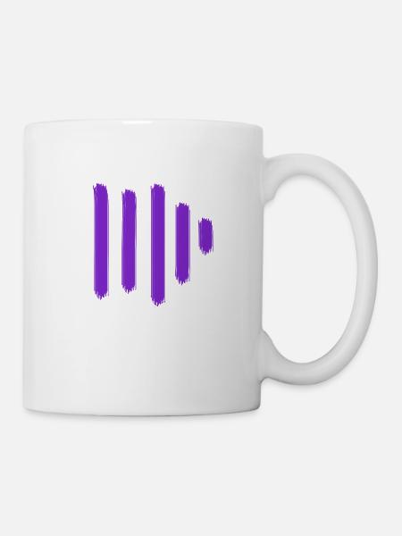 Lila Farbbalken - Tasse - Weiß