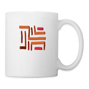 Rotes Farblabyrinth - Tasse - Weiß - Rechts