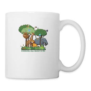 Queerreich Tierreich - Tasse - Weiß - Rechts