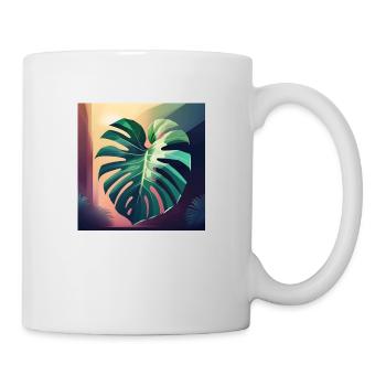 Monstera Leaf - Tasse - Weiß - Rechts