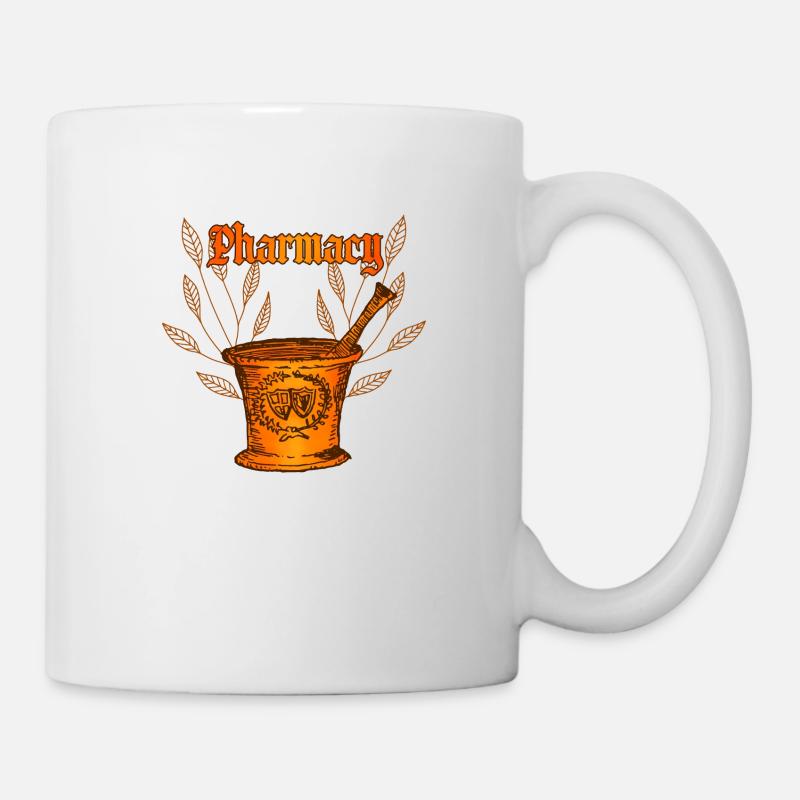 Alter Mörser - Tasse - Weiß