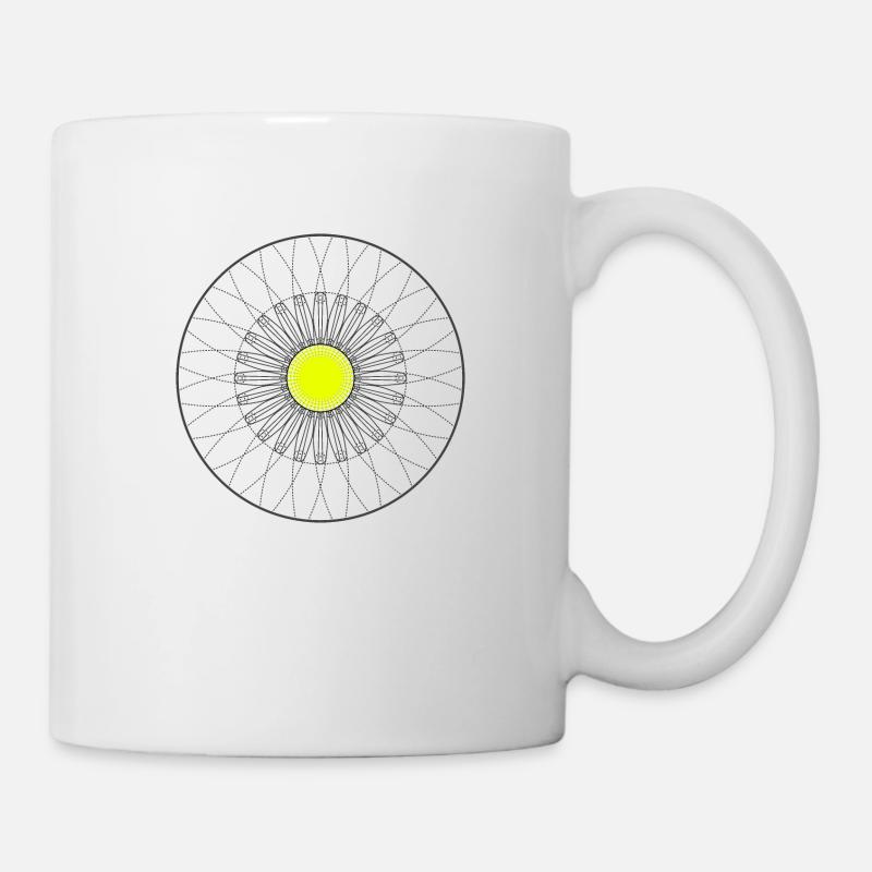 Gänseblümchen - Dunkel - Tasse - Weiß