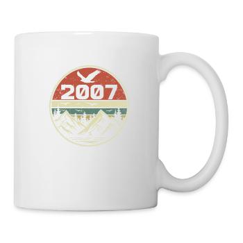 Jahrgang 2007 Klassik 2007 Retro 2007 Geschenk 2007 - Tasse - Weiß - Rechts