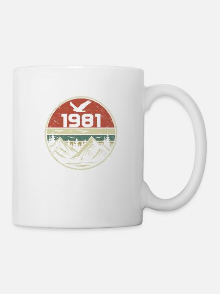Vintage 1981 Klassiker 1981 Retro 1981 Geschenk 1981 - Tasse - Weiß