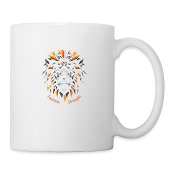 Geometric Lion Strength - Tasse - Weiß - Rechts
