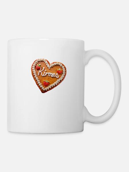 Kirmes-Lebkuchenherz - Tasse - Weiß