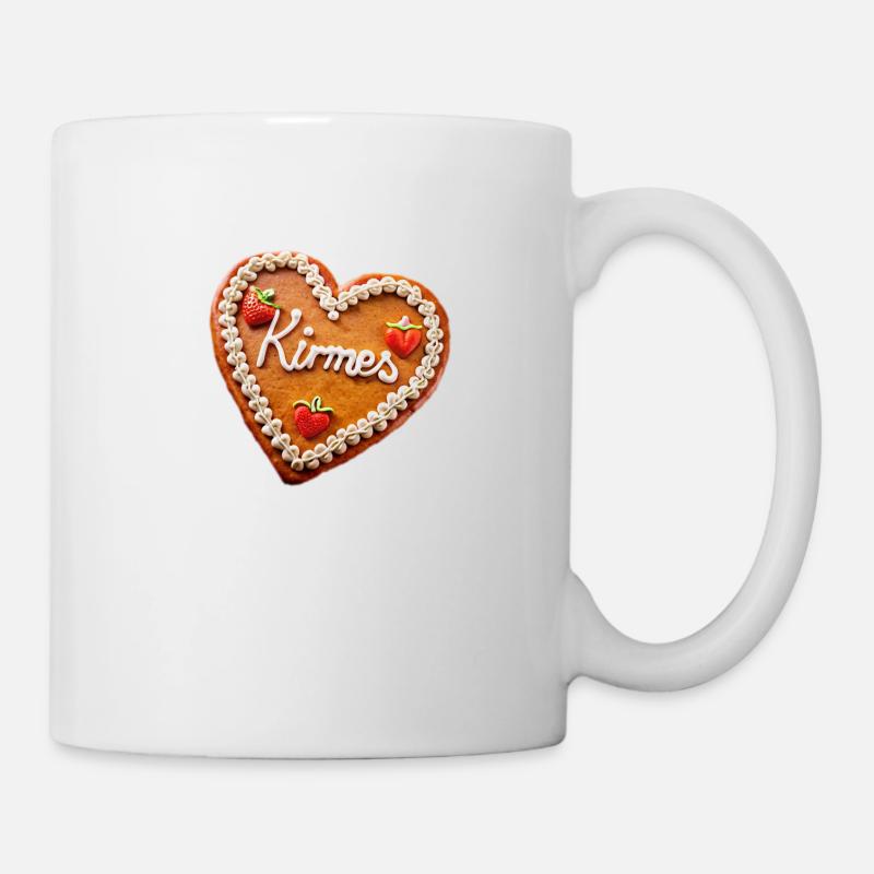 Kirmes-Lebkuchenherz - Tasse - Weiß