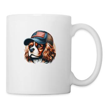 Cavalier King Charles chien casquette américaine - Mug blanc - blanc - Droite