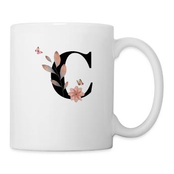 Letter c wildflowers watercolors - Mug - white - Right