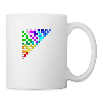 colored squares - Tasse - Weiß - Rechts