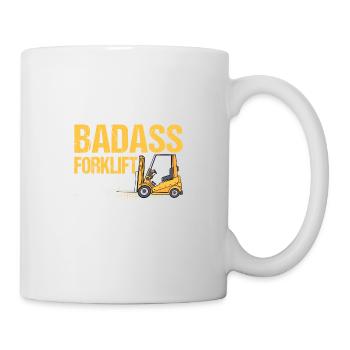 Certified Badass Forklift Operator Driver Job - Mug - white - Right
