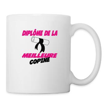 Diplome de la meilleure COPINE 2848 - Mug blanc - blanc - Droite