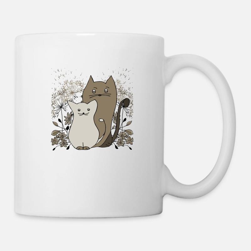 Katzen - Tasse - Weiß
