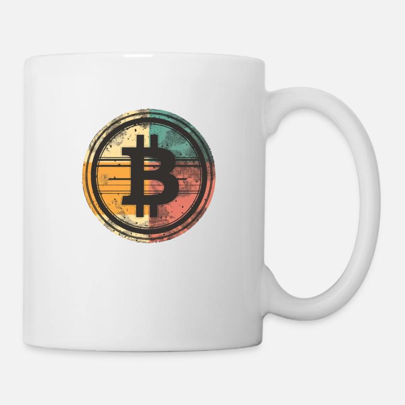 Bitcoin BTC Cryptos Cryptocurrency Crypto - Mug blanc - blanc