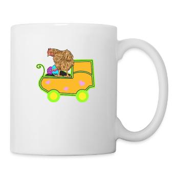 Chicken Eggs Pregnant Pregnancy Birth - Mug - white - Right