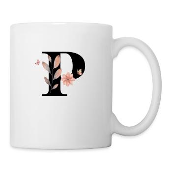 Buchstabe p Wildblumen Aquarelle - Tasse - Weiß - Rechts