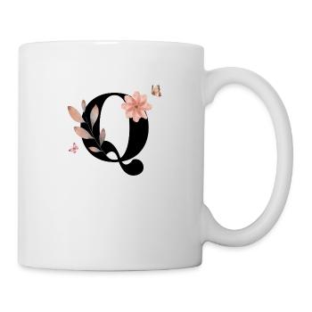 Letter q wildflowers watercolors - Mug - white - Right