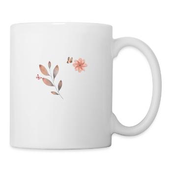 Buchstabe u Wildblumen Aquarelle - Tasse - Weiß - Rechts