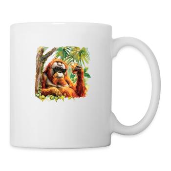 cooler Orang-Utan - Tasse - Weiß - Rechts