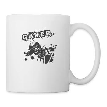 Jeu de joueur Jouer en ligne Jeux sur ordinateur Arcade Neon - Mug blanc - blanc - Droite