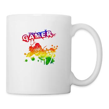 Jeu de joueur Jouer en ligne Jeux sur ordinateur Arcade Neon - Mug blanc - blanc - Droite
