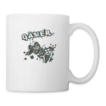 Jeu de joueur Jouer en ligne Jeux sur ordinateur Arcade Neon - Mug blanc - blanc - Droite
