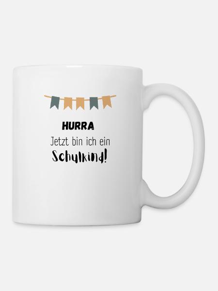 HURRA - Jetzt bin ich ein Schulkind! - Tasse - Weiß