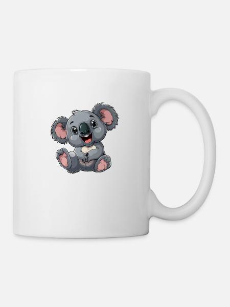 Cute koala smile for animal lovers - Mug - white