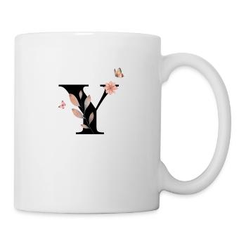 Letter y wildflowers watercolors - Mug - white - Right