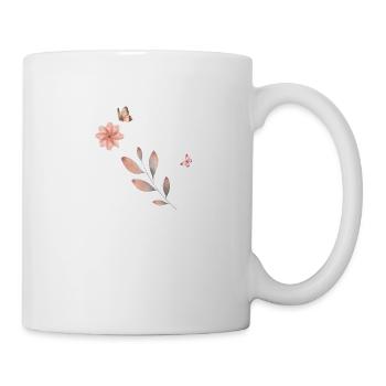 Buchstabe x Wildblumen Aquarelle - Tasse - Weiß - Rechts