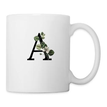 Buchstabe A Grüne Botanik - Tasse - Weiß - Rechts