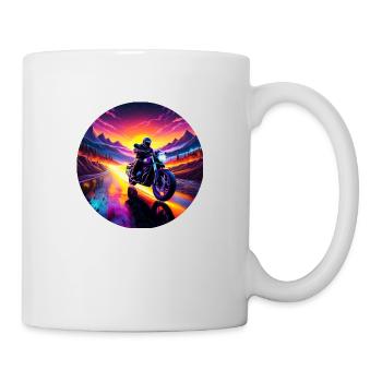 Motorrad Sonnenaufgang - Tasse - Weiß - Rechts