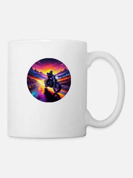 Motorcycle Sunrise - Mug - white