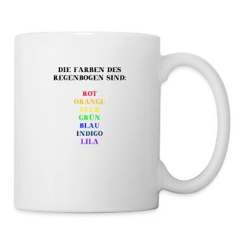 Idées cadeaux arc-en-ciel de couleurs pour enfants coloré - Mug blanc - blanc - Droite
