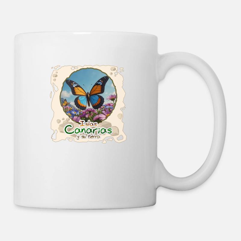 Schmetterling - Tasse - Weiß