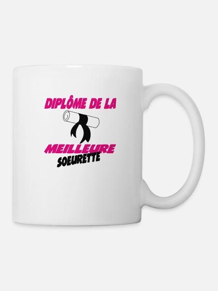 Diplom der besten SCHWESTER - Tasse - Weiß