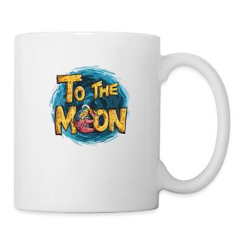 Zum Mond - Tasse - Weiß - Rechts