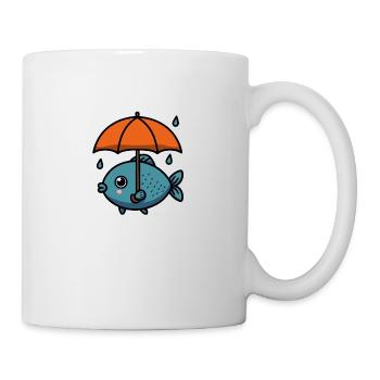 Water Lake Sea Fish Umbrella in the Dry - Mug - white - Right