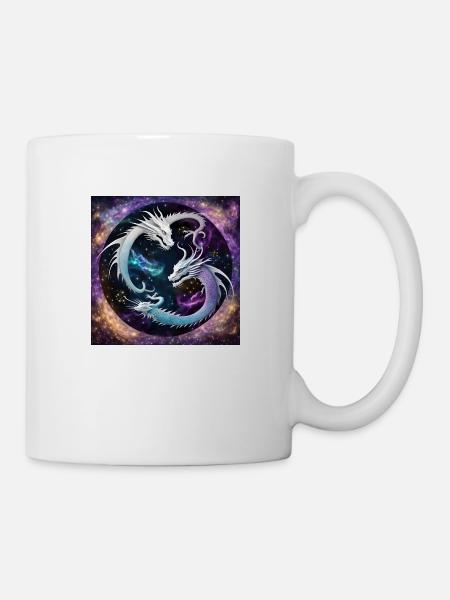 Dragon Yin und Yang - Tasse - Weiß