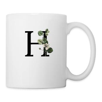 Buchstabe H Botanisches Grün - Tasse - Weiß - Rechts