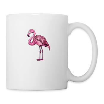 Stylish Pink Flamingo Stands Serenely - Mug - white - Right