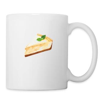 Belle illustration de gâteau au fromage - Mug blanc - blanc - Droite