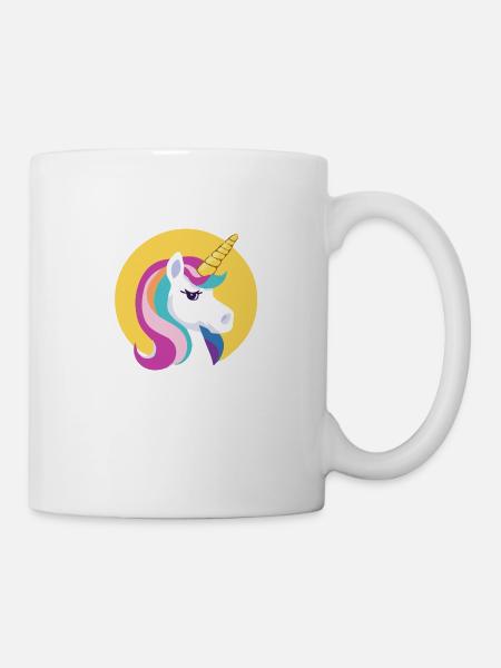 Regenbogen Einhorn Unicorn Rainbow Pferd LGBTQ - Tasse - Weiß