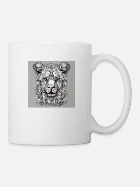 LÖWENKOPF - Tasse - Weiß