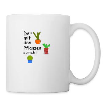 Qui parle aux plantes - Mug blanc - blanc - Droite
