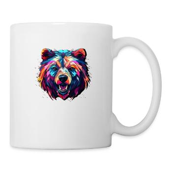 Conception abstraite de l’ours - Impression d’ours - Mug blanc - blanc - Droite